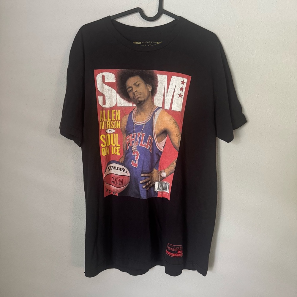 Mitchell & Ness x SLAM Allen Iverson “Soul On Ice” T-Shirt Black Size Large